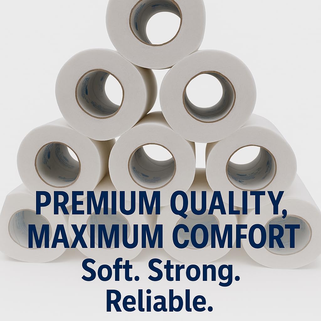 CLEAN SAFE 3 Ply Toilet Tissue Paper Roll - Pack of 12 (160 Pulls Per Roll)