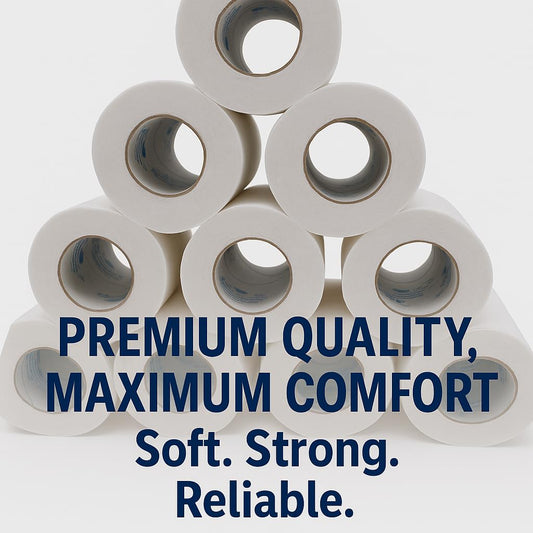 CLEAN SAFE 3 Ply Toilet Paper Roll | 140 Pulls X 10 Rolls | Soft And Highly Absorbent | 100% Natural Virgin Cellulose Fiber