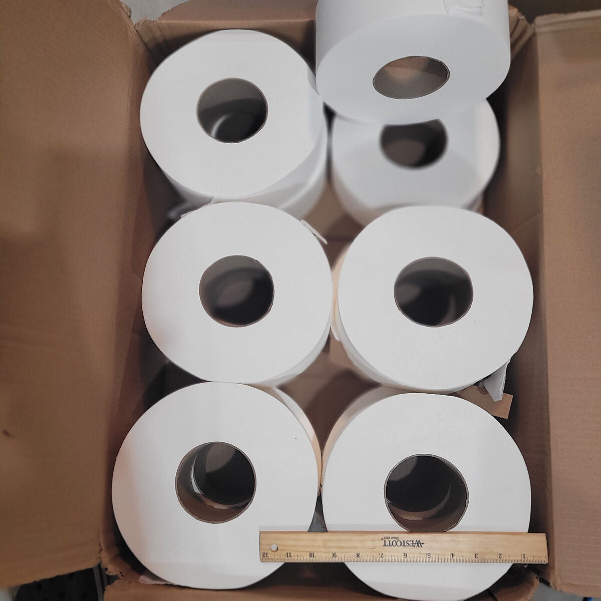CLEAN SAFE Jumbo Toilet Tissue Roll 2 Ply - Pack of 16''x 750 Grams (Approx 250 mtrs) / JRT ROLL