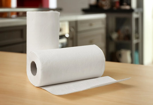 CLEAN SAFE Ply Kitchen Tissue Rolls | 360 Pulls | 60 Kitchen Towels X 6 Rolls | Soft And Highly Absorbent | 100% Natural Virgin Cellulose Fiber