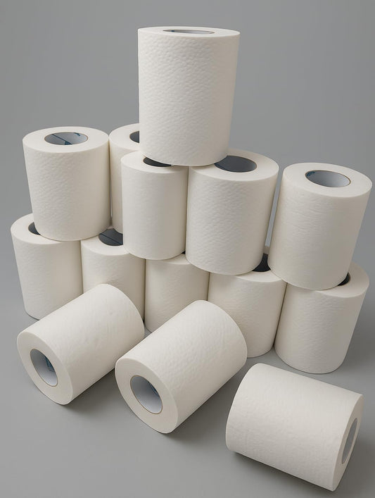 CLEAN SAFE 3 Ply Toilet Tissue Paper Roll - Pack of 12 (160 Pulls Per Roll)