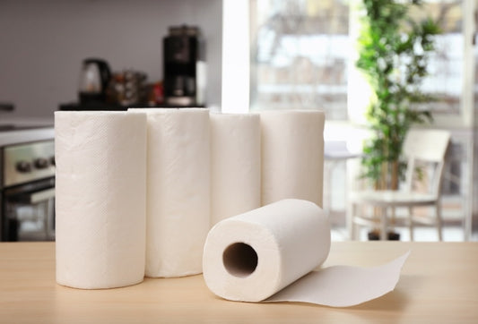 CLEAN SAFE Ply Kitchen Tissue Rolls | 360 Pulls | 60 Kitchen Towels X 6 Rolls | Soft And Highly Absorbent | 100% Natural Virgin Cellulose Fiber